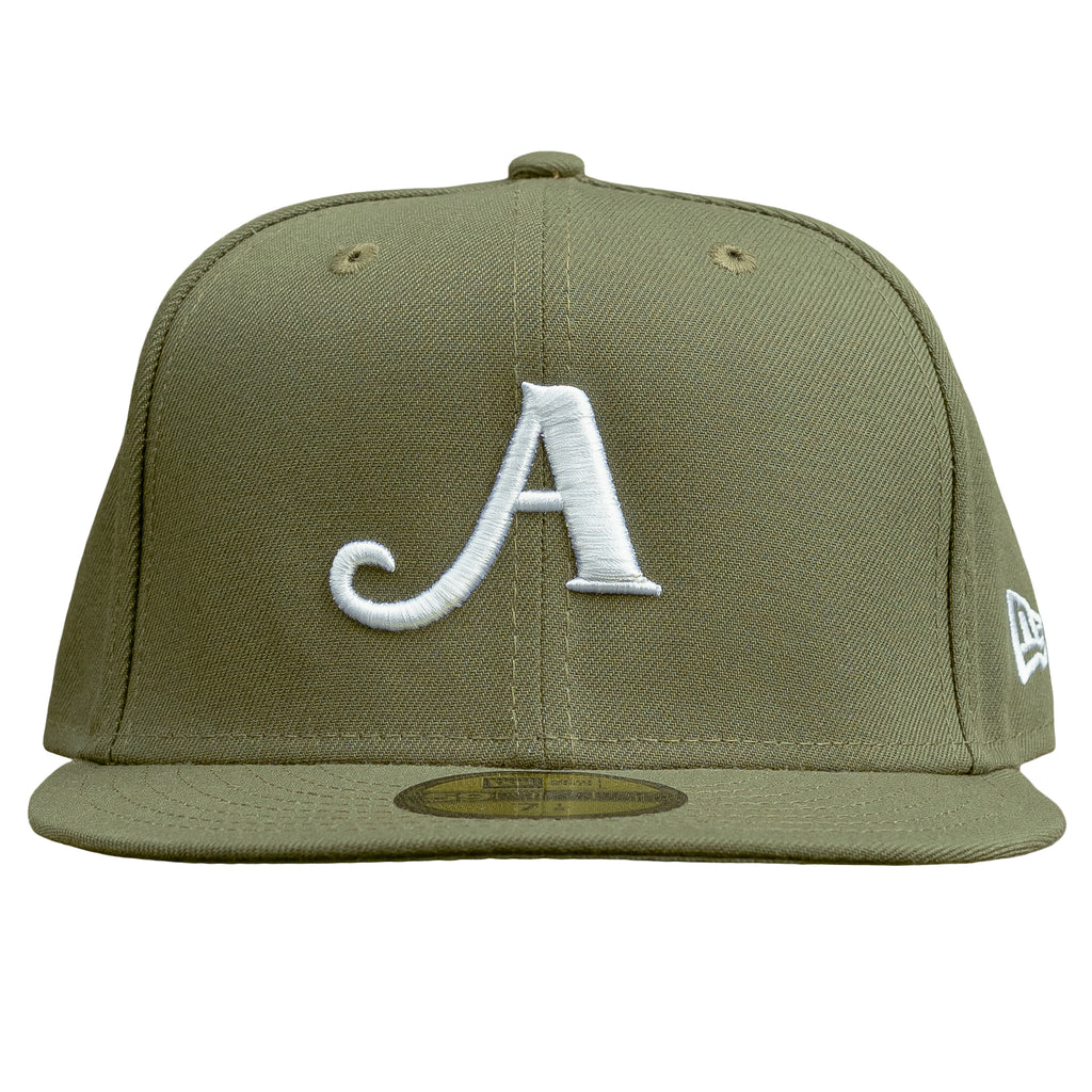 "A" Logo Fitted Hat - Army Green