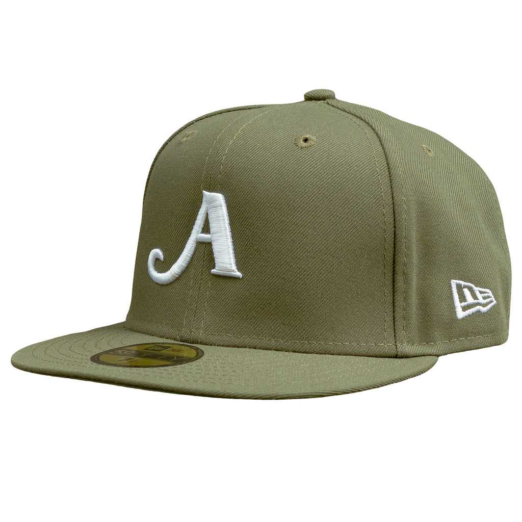 "A" Logo Fitted Hat - Army Green