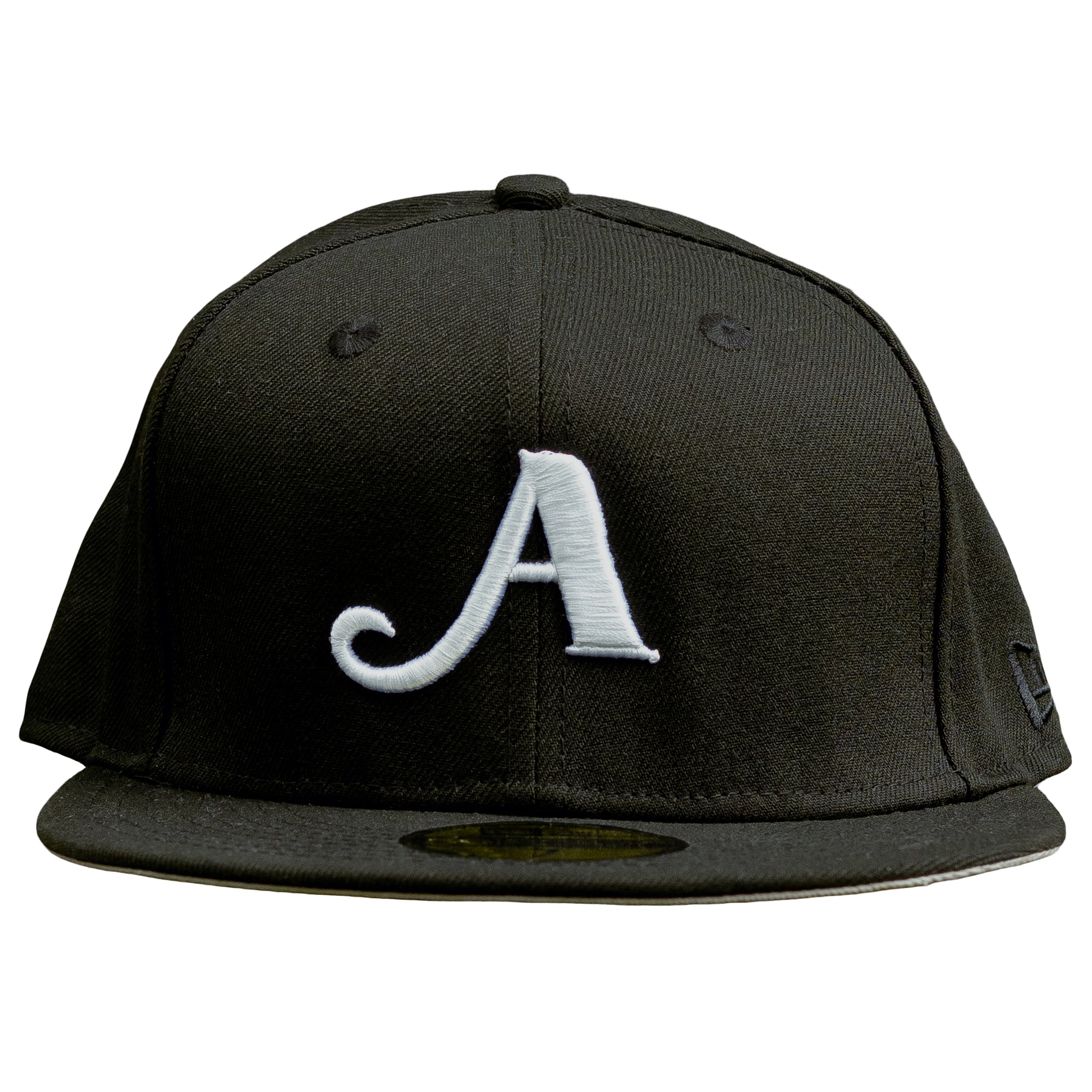 "A" Logo Fitted Hat - Black